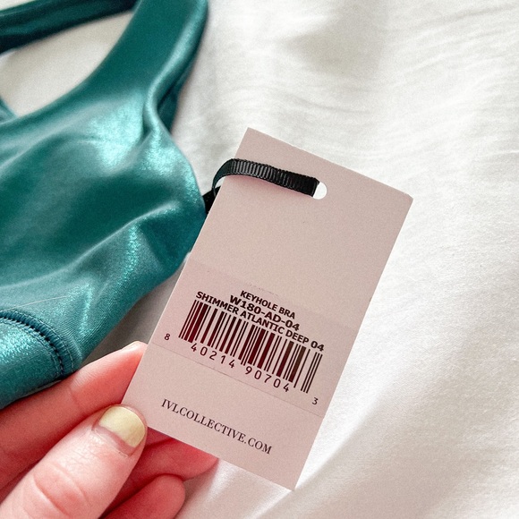 NWT Shimmer Keyhole Bra in Atlantic Deep Size 4 - Picture 3 of 4